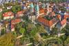 Naumburger Dom und Domgarten Blick von einer Drohne auf den Dom und das Gartenareal