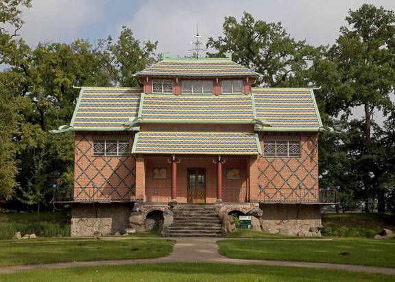 Chinesisches Haus Oranienbaum Das chinesische Haus im Schlosspark Oranienbaum. Foto: Heinz Fräßdorf.